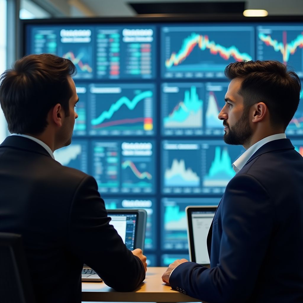 Análisis de resultados financieros con gráficos de seguimiento